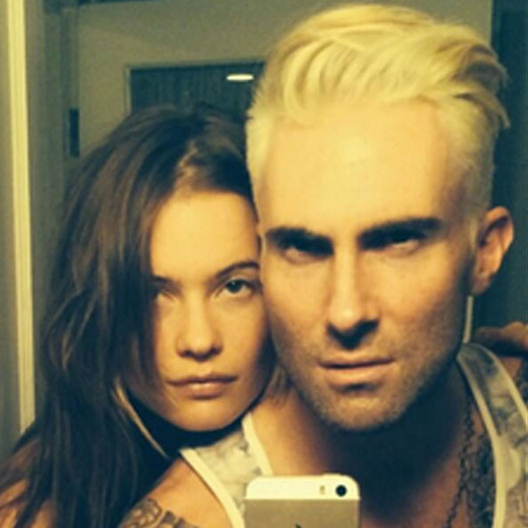 Adam Levine Dyes Hair Platinum Blonde